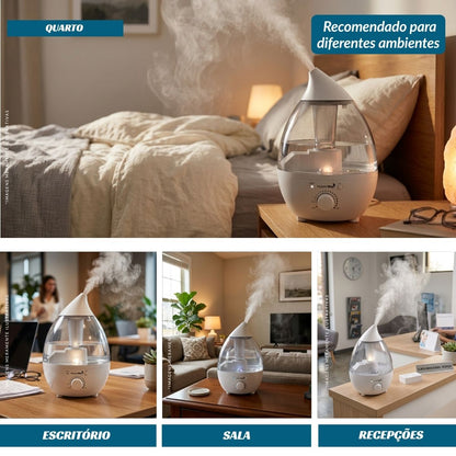 Umidificador De Ar Ambiente 1,3l Elétrico Bivolt