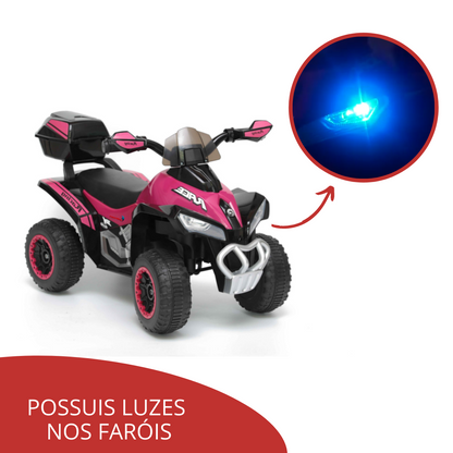Quadriciclo Elétrico Infantil Rosa Importway