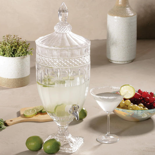 Suqueira de Cristal Ecológico com Pé e Tampa Brandon 4,5L