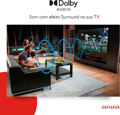 Smart TV AIWA 43” Android Full HD Borda Ultrafina HDR10 Dolby Áudio