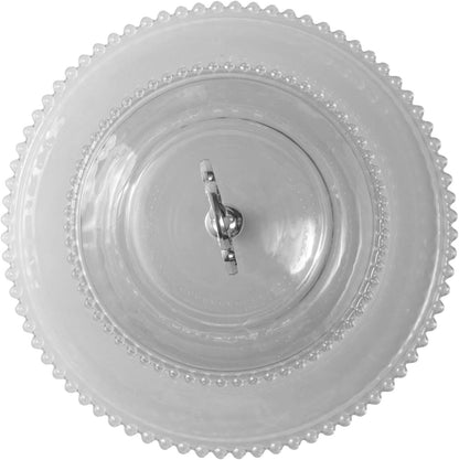 PRATO DUPLO CRISTAL DE CHUMBO PARA DOCES PEARL 32X25CM