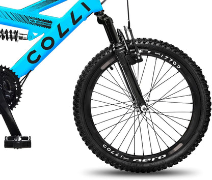 BICICLETA COLLI GPS ARO 20 AÇO CARBONO - AZUL CHAMPANHE