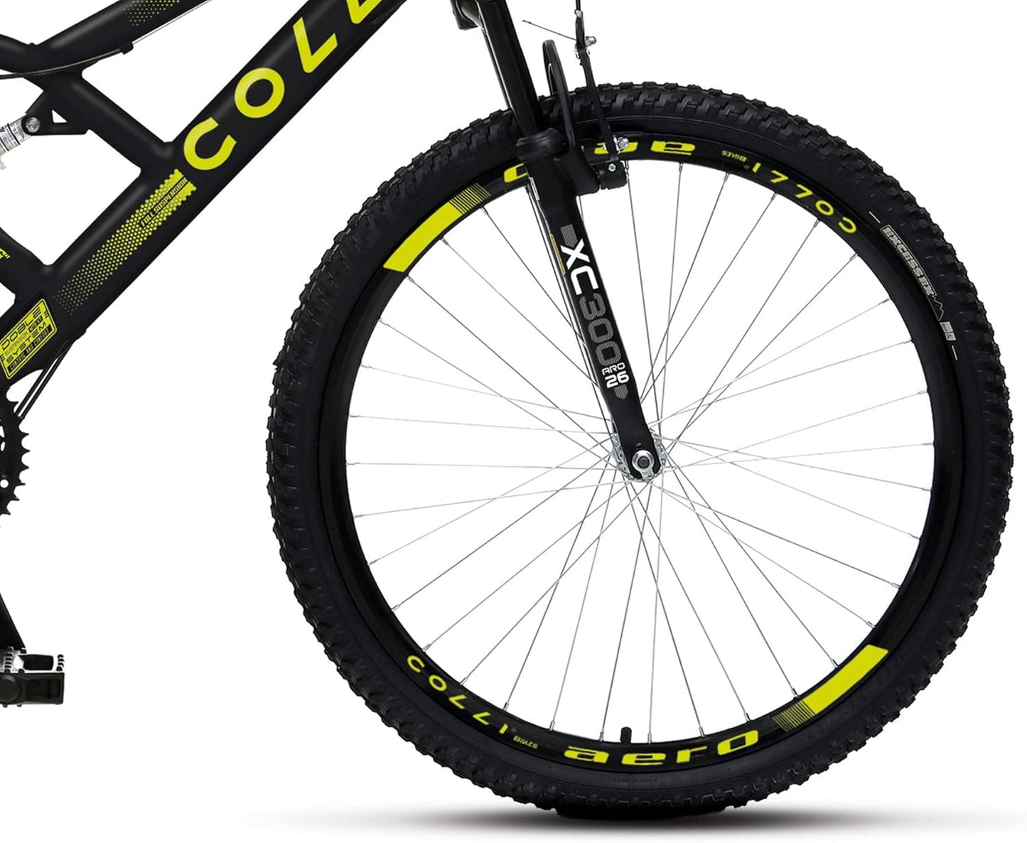 BICICLETA COLLI GPS A.26 AERO TAM 19 - PRETO COM AMARELO