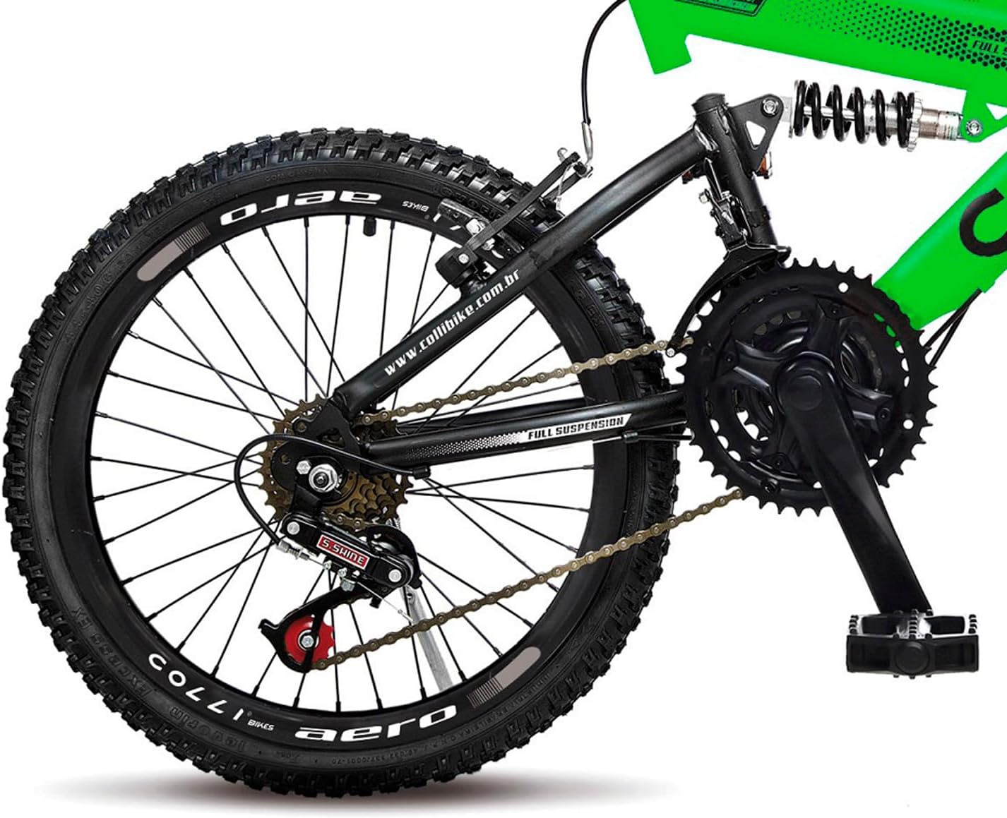 Bicicleta COLLI GPS ARO 20 AÇO CARBONO - VERDE NEON