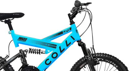 BICICLETA COLLI GPS ARO 20 AÇO CARBONO - AZUL CHAMPANHE