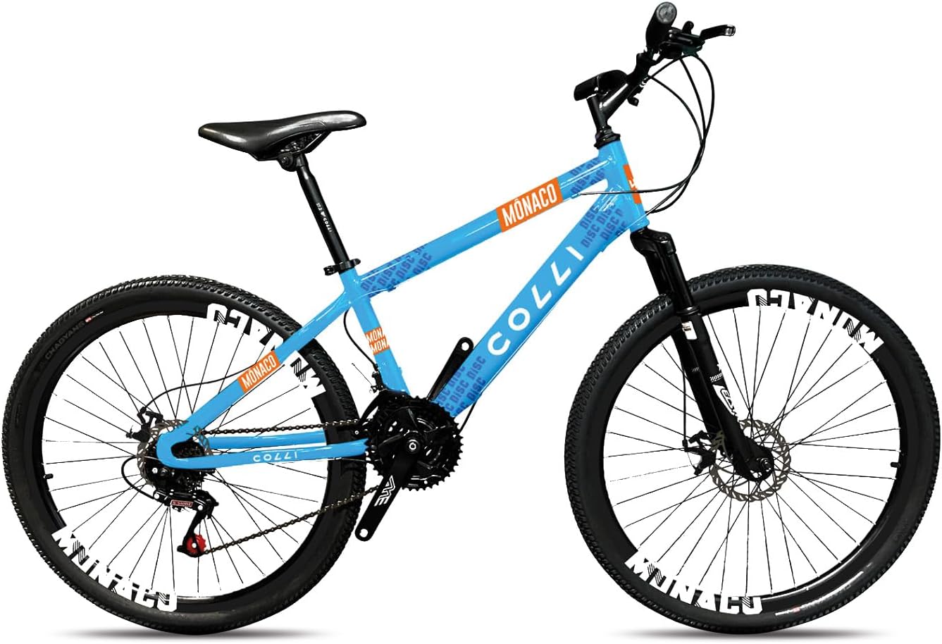 BICICLETA COLLI MONACO A.26 F.DISCO 21V- AZUL CHMPANHE