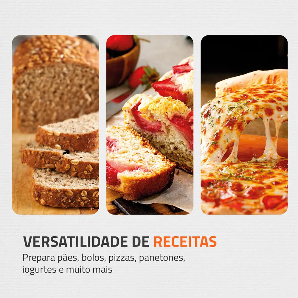 Panificadora Mondial Master Bread NPF-53 700W 19 Programas Timer até 15h