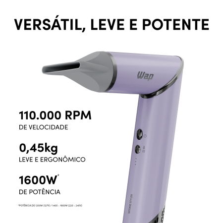 Secador e Modelador de Cabelo WAP INTENSE STYLER