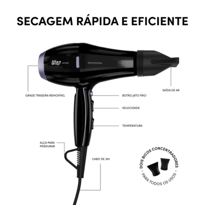 Secador de Cabelo WAP INTENSE PRO