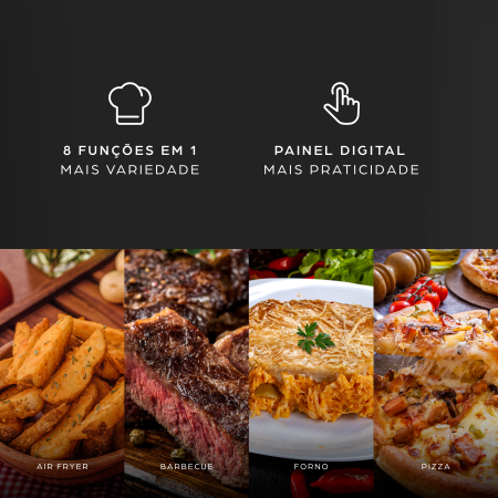 AIR FRYER BARBECUE HEAT DIGITAL 6,6L PROSDÓCIMO