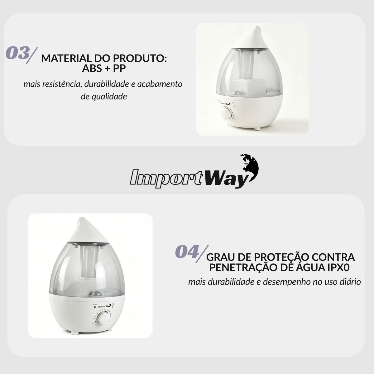 Umidificador De Ar Ambiente 1,3l Elétrico Bivolt