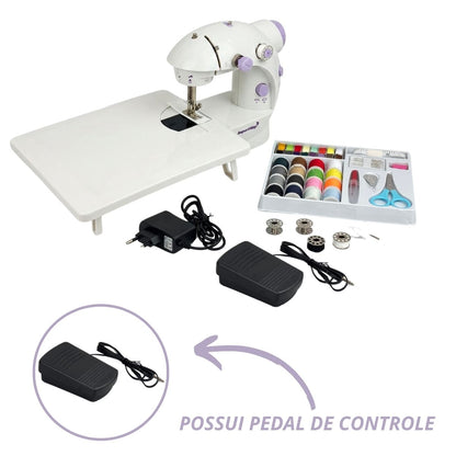 Mini Máquina De Costura Portátil Com Mesa E Kit DE Costura - IWMC507K
