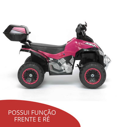 Quadriciclo Elétrico Infantil Rosa Importway