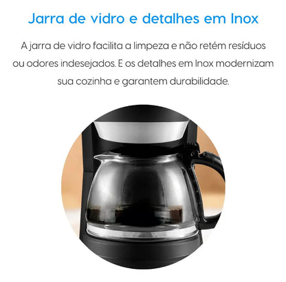 Cafeteira Elétrica Elgin Family Coffee CF300 30 Xícaras 1,2L 830W Filtro Permanente