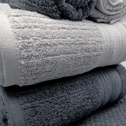 Kit Jogo de Toalhas Gigante Buddemeyer 4 Peças Banho e Rosto Cinza