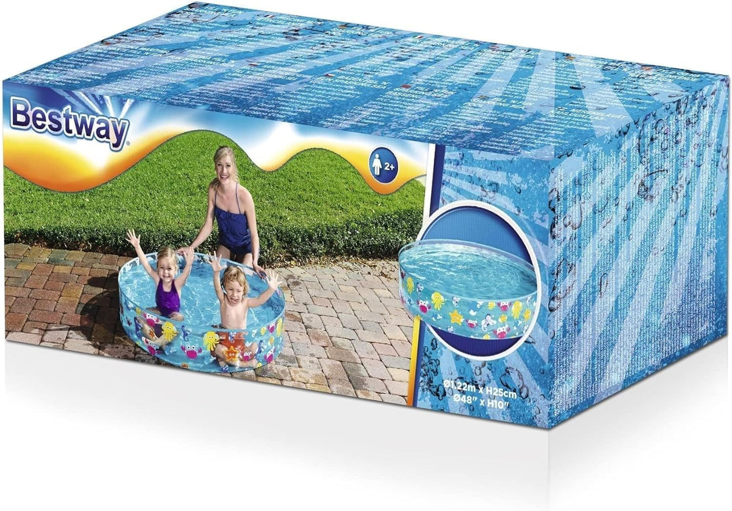 Piscina Infantil Bestway Aquatic 277L Semirígida 1,2mx25cm Multicolor Sparking Sea