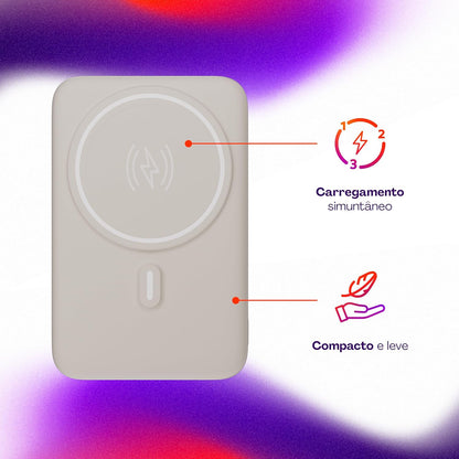 Carregador Portátil Power Bank Indução 10.000 Magsafe Geonav