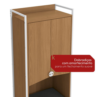 Armário 2 Portas e Cama Pet Canela Branco Kappesberg