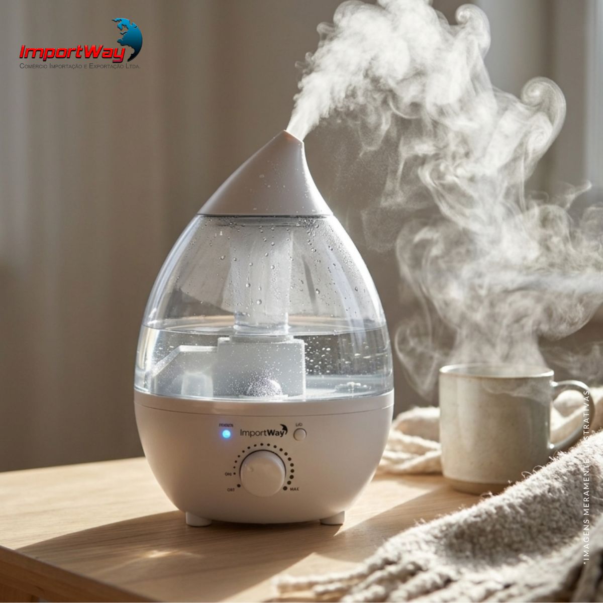 Umidificador De Ar Ambiente 1,3l Elétrico Bivolt