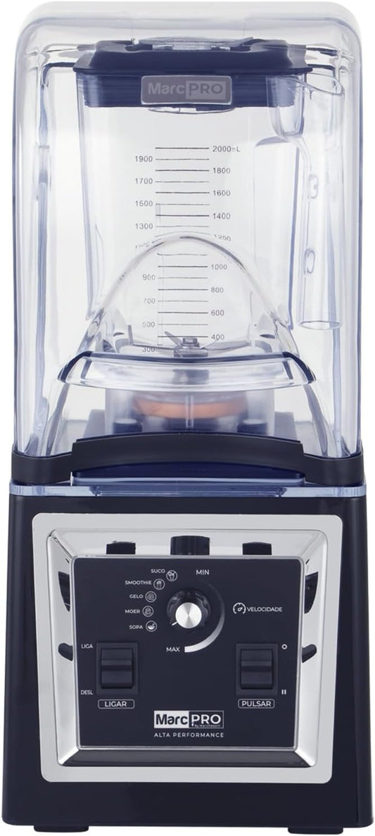 Blender Liquidificador Smart II MarcPro HS-8003F 2L 1500W 220V com Abafador de Ruído Painel Digital