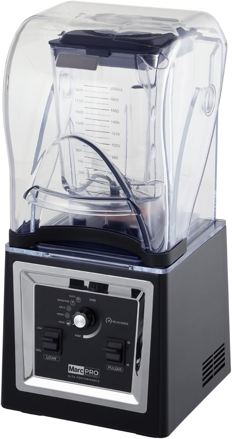 Blender Liquidificador Smart II MarcPro HS-8003F 2L 1500W 220V com Abafador de Ruído Painel Digital