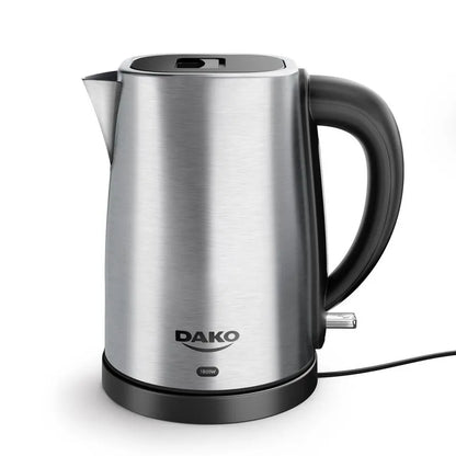 Chaleira Elétrica Dako 1,7L Inox 1200W com Desligamento Automático + Base Giratória 360°