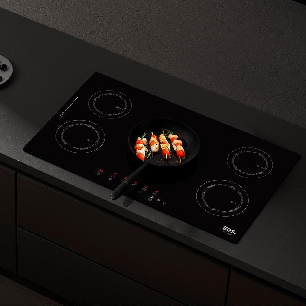 Cooktop de Indução EOS ECI05EP 5 Bocas 90cm 9500W 220V Preto Painel Touch Freezone