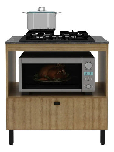 Balcão De Cozinha Para Cooktop 75 Cm 1 Porta Bl3315