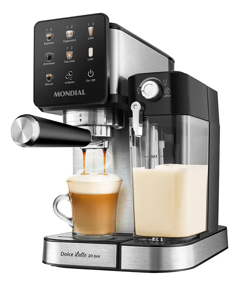 CAFETEIRA ESPRESSO MONDIAL CCL-01 20 BAR PAINEL TOUCH