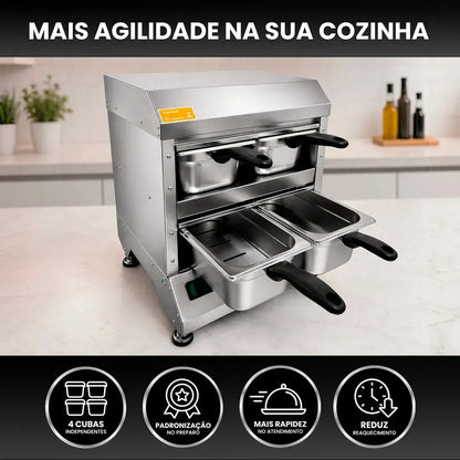 Conservador de Proteínas Marchesoni 4 Cubas 220V Inox