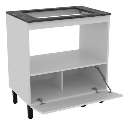 Balcão De Cozinha Para Cooktop 75 Cm 1 Porta Bl3315 Branco