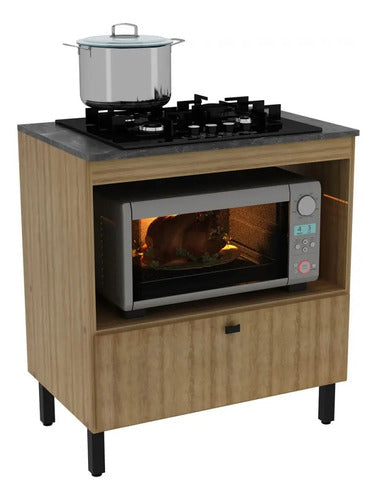 Balcão De Cozinha Para Cooktop 75 Cm 1 Porta Bl3315
