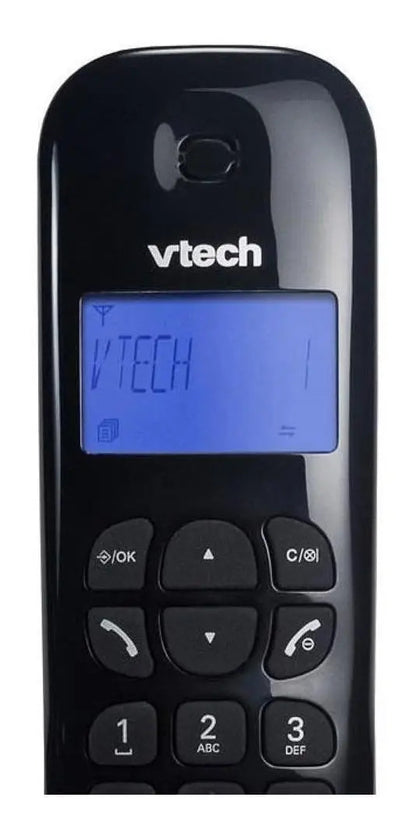 Telefone Sem Fio VTech VT685 com Secretária Eletrônica Identificador de Chamadas Viva-Voz Preto