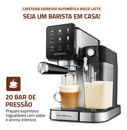 CAFETEIRA ESPRESSO MONDIAL CCL-01 20 BAR PAINEL TOUCH