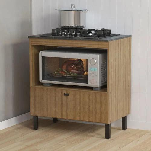 Balcão De Cozinha Para Cooktop 75 Cm 1 Porta Bl3315