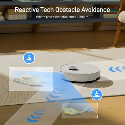 Robô Aspirador Roborock Q10 VF+ Branco 127V com Mop VibraRise 2.0 Doca Autoesvaziável Mapeamento Inteligente Wi-Fi