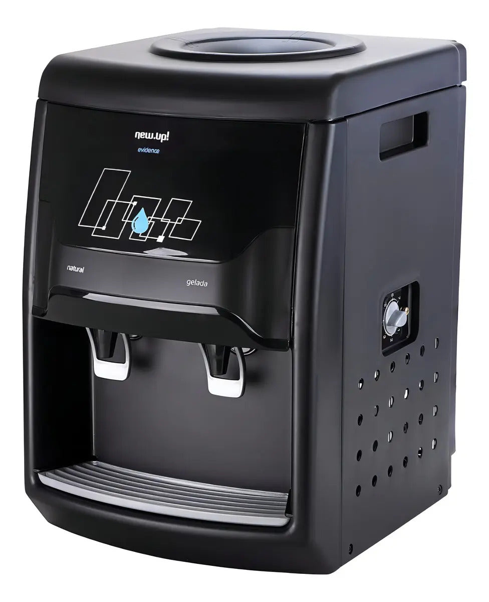 Purificador de Água New Pure PNEP1 127V e 220V Preto Água Natural e Gelada com Compressor