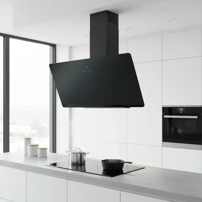 Coifa de Parede Franke Evo Black FPJ 915V BK A 90cm 220V Vidro Preto Touch Exaustor e Depurador