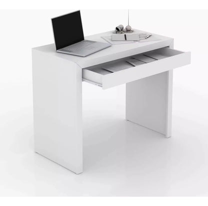Mesa Escritório Com Gaveta Home Office Tecno Mobili  Branca