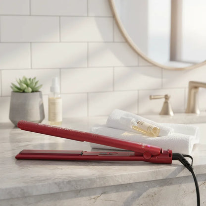 Prancha Cabelo New Lumina Red Ceramic Íon Gama Italy Bivolt Vermelha