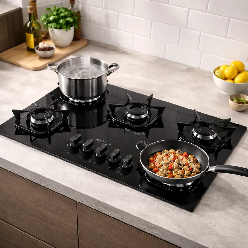 Fogão Cooktop 5 Bocas Clarice com Mega Chama Bivolt