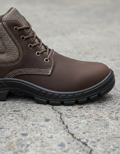 Bota de Segurança em Couro Marluvas Trekking Biqueira em Polipropileno Café