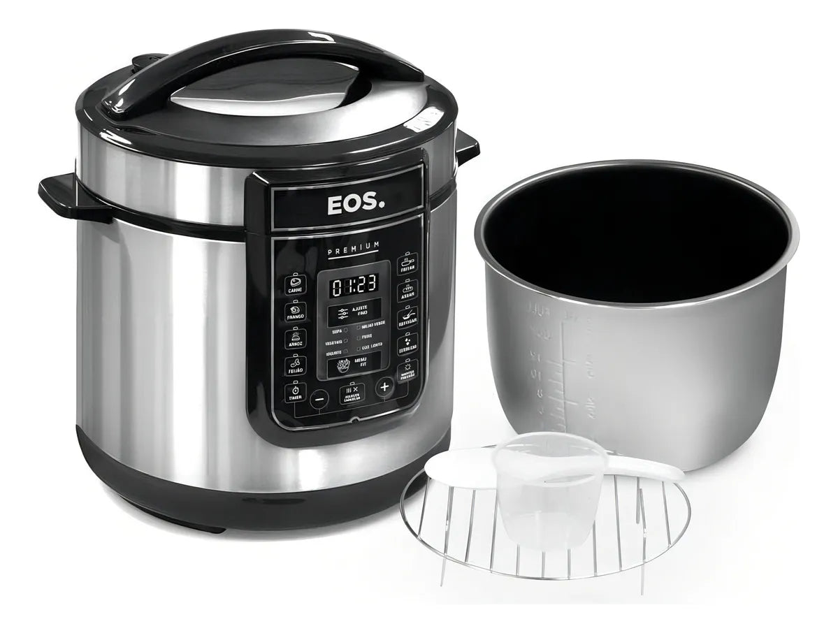 Panela De Pressão Elétrica Multiuso Digital Inox 6L EOS 127V