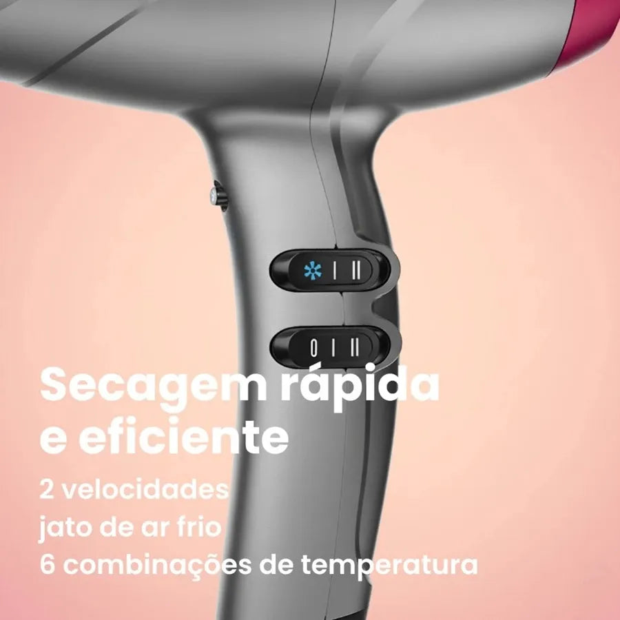 Secador De Cabelo Prime Titânio 3D - 127V