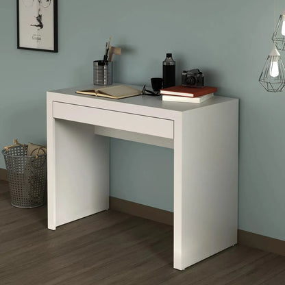 Mesa Escritório Com Gaveta Home Office Tecno Mobili  Branca