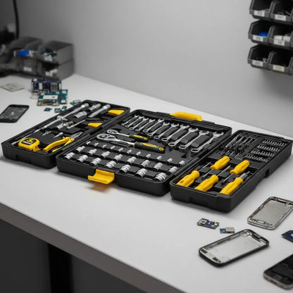 Kit Ferramentas Maleta 128 Pcs Mecanico Titanium Preto