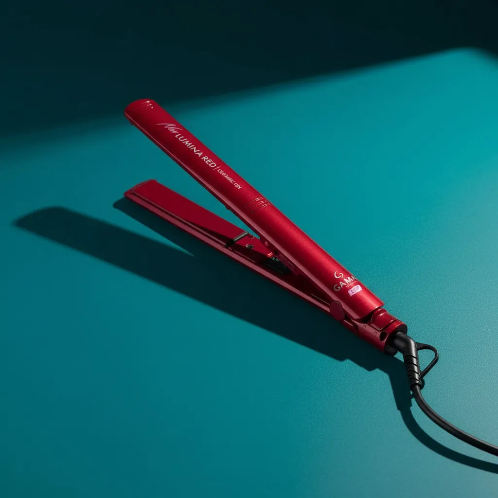 Prancha Cabelo New Lumina Red Ceramic Íon Gama Italy Bivolt Vermelha