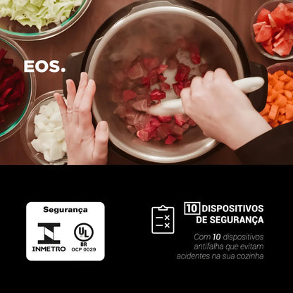 Panela De Pressão Elétrica Multiuso Digital Inox 6L EOS 127V