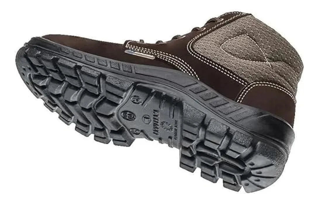 Bota de Segurança em Couro Marluvas Trekking Biqueira em Polipropileno Café