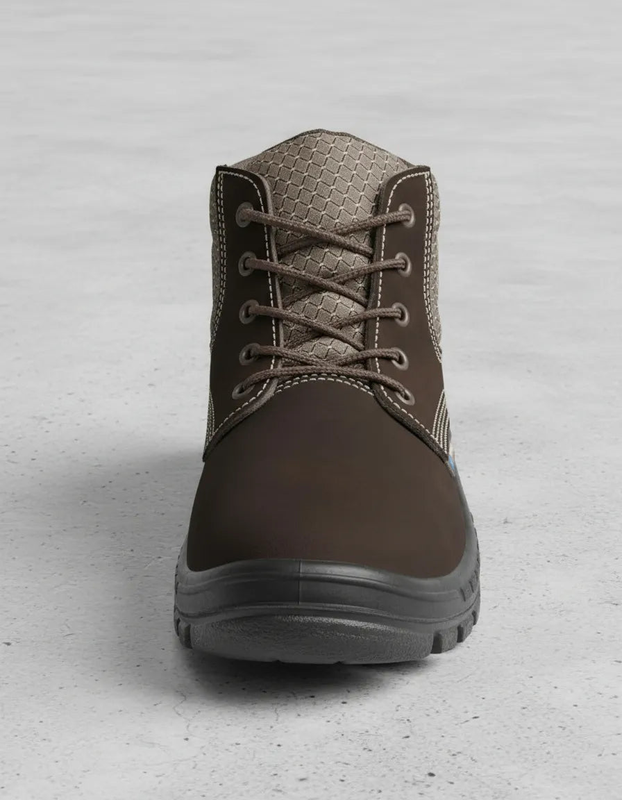 Bota de Segurança em Couro Marluvas Trekking Biqueira em Polipropileno Café
